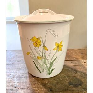 Vintage Mary Lou Goertzen for Block "Daffodil" Canister with Lid